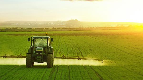 tractor on field